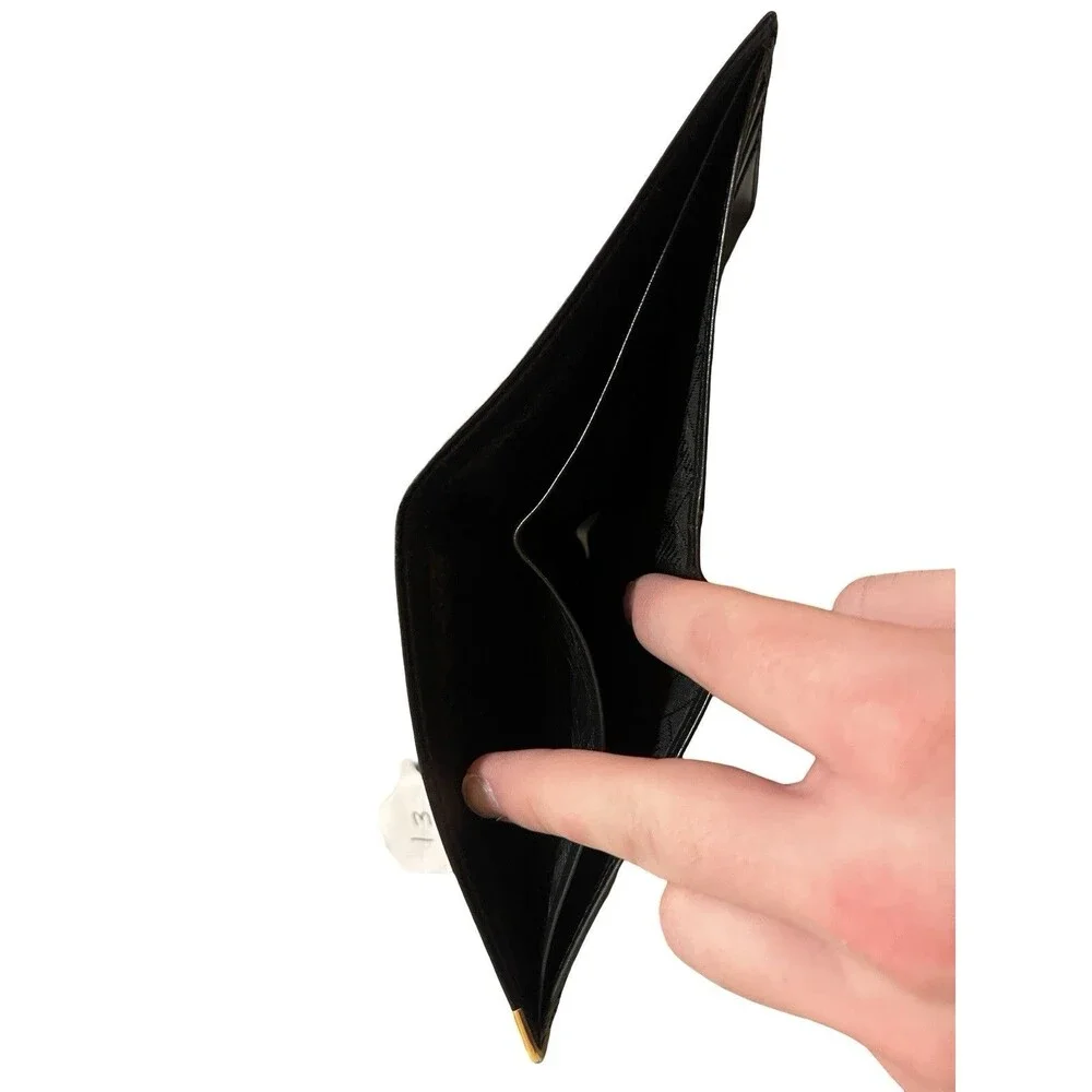 Dunhill Bifold Black Leather Gold Hardware Bifold Wallet Mens/Womens